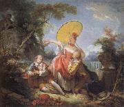 Jean-Honore Fragonard The Musical Contest oil painting on canvas
